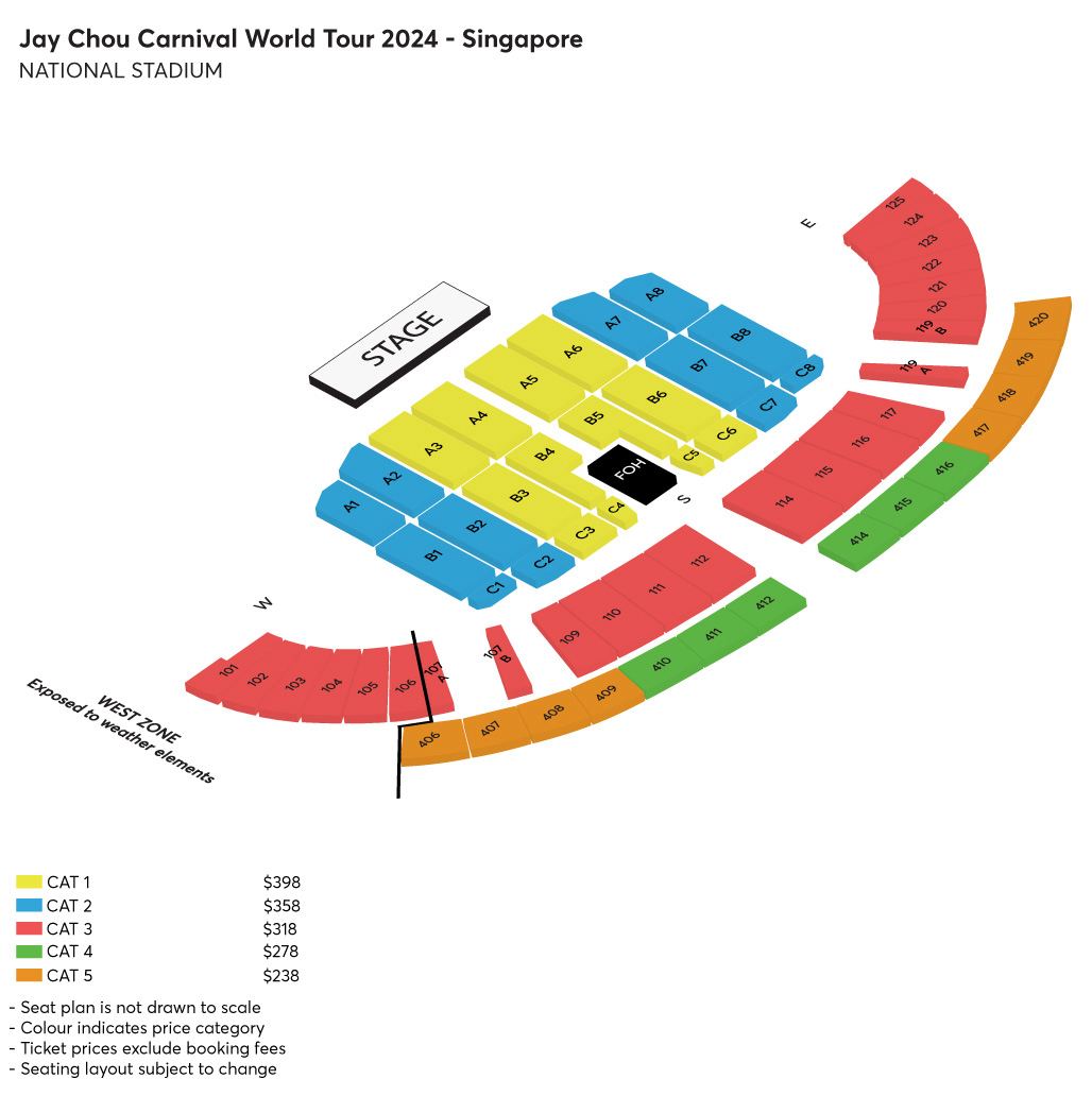 周杰伦新加坡巡演，10月国家体育场三天热力开唱
